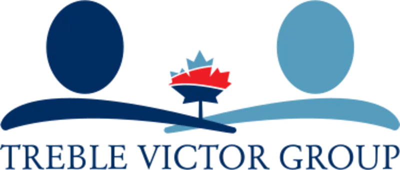 Treble Victor Group logo with a maple leaf